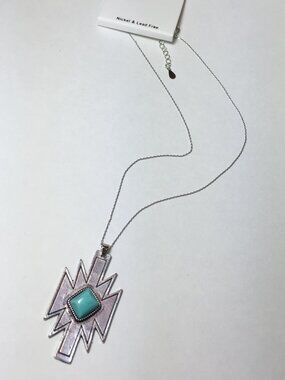 Natural Turquoise Pendant Style Necklace Isac Trading Co.